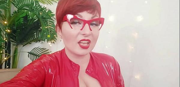 trendsPVC play sexy girl teasing in vinyl shiny tight clothes